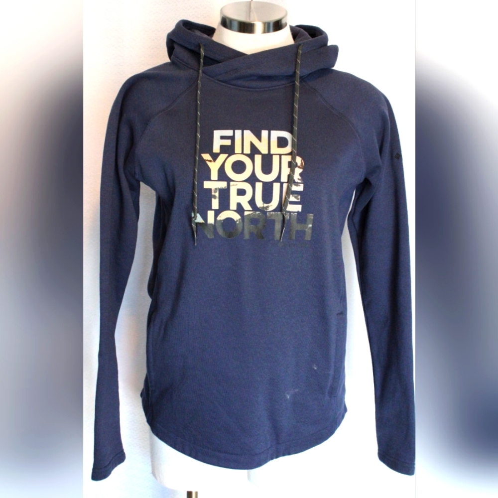 Womens Northface Hoodie Navy/Cream (XS)